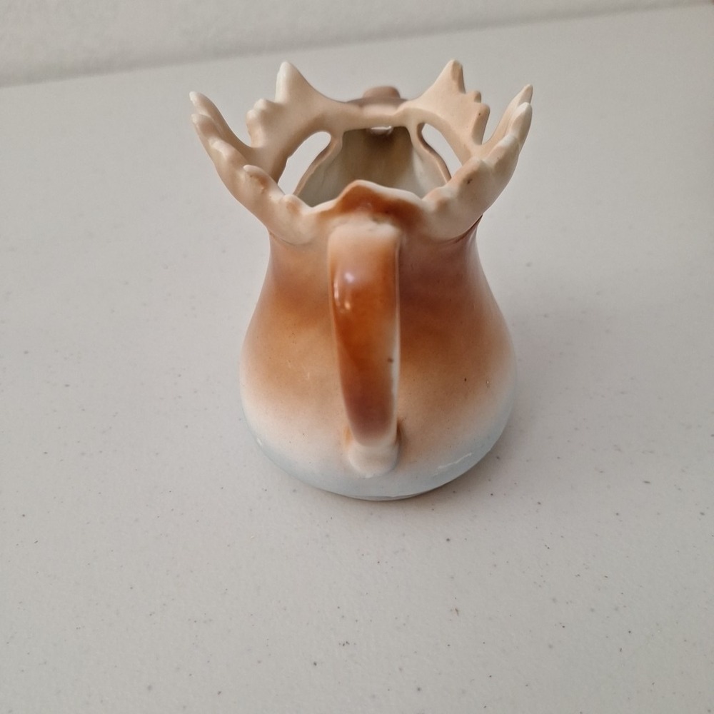 Vintage AUSTRIA Elk Creamer Pitcher Mug MCM Lodge Cabin Rustic Austrian SIGNED - Picture 5 of 9